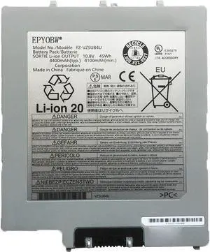 FZ-VZSU84U Laptop Battery 45Wh 4100mAh 10.8V Compatible with Panasonic Toughpad FZ-G1 FZ-G1AABDXER Series FZ-VZSU84R