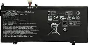 CP03XL Laptop Battery 60.9Wh Compatible with HP Spectre 13-ae x360 Convertible PC/Spectre 13-ae000 x360 Convertible PC Series CP03060XL CPO3XL HSTNN-LB8E 929066-421 929072-855 TPN-Q199