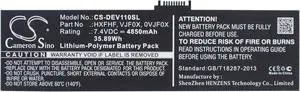 Replacement for Battery DELL 0VJF0X, HXFHF, VJF0X Pro11i-2501BLK, V11P7130, Venue 11 Pro, Venue 11 Pro 7130 Junction