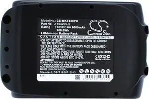 Li-ion Battery Compatible with Makita LXDT01, LXDT01Z, LXDT01Z1, LXDT04Z, LXDT04Z1, LXDT06Z, LXDT08Z, LXFD01, LXFD01CW, LXFD01Z, LXJP02, LXJP02Z, LXLC01, LXLC01Z