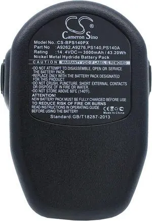 3000mAh Battery Replacement for KC14GTBK CD14GSF-2 CD140GK CD140GKR PS3625 14KD PS3650K CD1402K2 CD140GK2 KC1440 BPT1058 EZWA80 EZWA77 A9262 B8236 PS140A A9276 PS140 (14.4V)