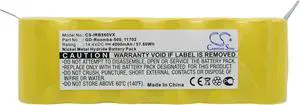 4000mAh/14.4V Replacement Battery for IR RA 630 RA R3 RA 600 RA 510 RA 660 RA 595 APS 500 RA 800 RA 550 RA 80501 RA 570 RA 620 Scooba 450 VAC-500NMH-33 11702 GD-RA-500