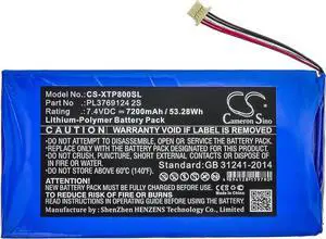 Battery for XTOOL EZ500 i80 Pad PS80 PS80E X100 Pad 2 X100 Pad 2 Pro X7 PL3769124 2S 7200mAh / 53.28Wh LIONX