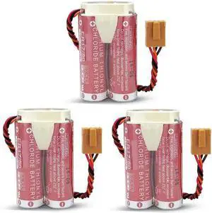 3Pcs ER17/50 3.6V 2750 mAh Battery Pack for Kawasaki Robot MD500N 50750-1018 Battery ER17/50-2 Battery