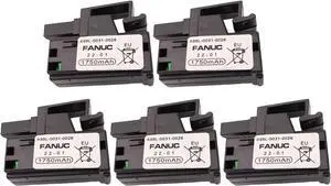 5-Pieces 3V 1750mAh A98L-0031-0026 Battery for GE Fanuc A98L-0031-0026 / A02B-0309-K102 3 Volt PLC Battery