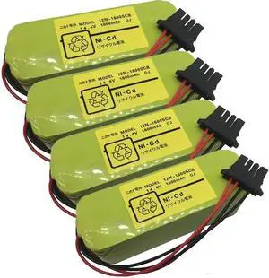 EVASEN(4-Pack) 12N-1600SCB 14.4V 1600mAh Battery for SANYO 12N-1600SCB Battery OKUMA OSP-P200M System