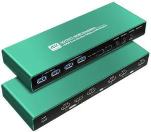Ennovor Dual Monitor kvm Switches HDMI Hotkey Switching 2 Monitors 2 Computers Monitor Switch 4k 60hz Extended Display hdmi Matrix kvm edid 2 Monitors 2 Computers hdmi 2k 144hz
