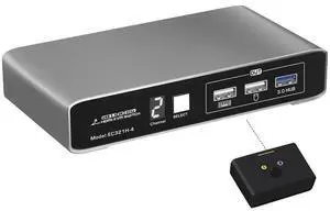 Ennovor 2 Port KVM Switch HDMI 8K@60Hz 4K@144Hz with Wired Remote Switching, USB3.0 HDMI2.1 Switch for Two Computers One Monitor, Digital Display Aluminum Body Cable inclued : Electronics