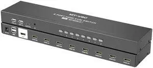 Ennovor KVM Switch HDMI 8 Port, MT-VIKI 4K@30Hz USB HDMI KVM Switch 8 in 1 Out w/KVM Cables, 4 USB 2.0 Hubs Desktop Selector IR Remote & Rack Ears