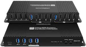 Ennovor Kvm Switch Displayport hdmi 4k 240hz 4 Monitors 2 Computers Hotkey Switching kvm Switches Quad Monitor Displayport hdmi 1440P 144Hz 165Hz 240hz dp 2.1 FreeSync G-SYNC