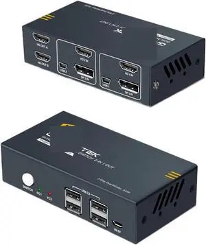 Ennovor Unlock Unparalleled Efficiency with 4K-Enabled KVM Switch for Dual PC - Effortless Dual Monitor Switching Redefined