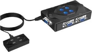 Ennovor 4 Ports KVM Switch 4 in 1 Out Multi Computer Switch USB VGA Sharer Printer Keyboard Mouse Switch MT-401KM