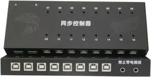 Ennovor 4/8/16 Ports Synchronizer - USB Keyboard Mouse Controller, KVM Switch, Plug and Play DNF Game Distributor, Metal Multi Function KVM Switch, Black, for Game Tudios, Offices (Size : 16 Ports)