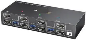 Ennovor Dual Monitor KVM Switch USB 3.0 HDMI KVM Switch 2 Monitors 3 Computers, EDID Emulator,4K@60Hz 2K@144Hz with 4 USB 3.0 Ports(302AS AU Plug) Ennovor Dual Monitor KVM Switch USB 3.0 HDMI KVM Switch 2 Monitors 3 Computers, EDID Emulator,4K@60Hz 2K@144Hz with 4 USB 3.0 Ports(302AS AU Plug)
