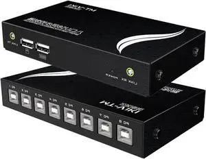 Ennovor KVM Switch/Distributor - USB Synchronizer, Keyboard Mouse Sync Controller, 4/8/16 in 2 Out DNF Multi Open Synchronizer, Plug and Play Black DNF Synchronizer (Size : 8 Ports)