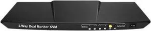 Ennovor Dual Monitor 2 in 2 Out hdmi kvm Switch 4x2 with Audio Support m*ac ps*4 xb*x pc Dual Display Extension USB kvm switcher 4k 60fps(US Plug)
