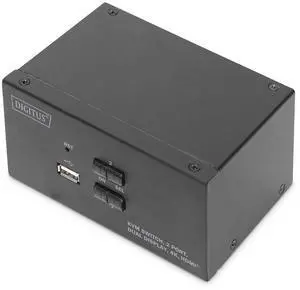 Ennovor DIGITUS 4-Port HDMI KVM Switch - Single Display - UHD 4K - USB/Audio, USB 2.0, Hotkey, Remote Control Ports