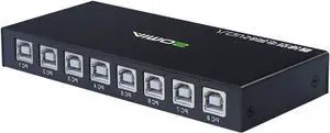 Ennovor KVM Switch - 4/8 PCs Sharing with One Set of Keyboard and Mouse, Plug and Play DNF Game Splitter, Metal Multifunctional Synchronizer, for Game Tudios/Offices (Size : 8 Ports)