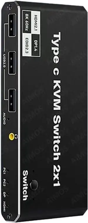 Ennovor Type-C Thunderbolt 3 4 USB C KVM Switch 4K 144Hz USB 2.0 KVM Switch USB 8K 60Hz HDMI DP USB KVM Switcher for M*ac*Book Laptop