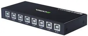 Ennovor 8 Ports USB Synchronizer - DNF Game Control Synchronizer, USB Keyboard Mouse Sync Controller, KVM Switch/Distributor, for Game Tudios, Security/Stock Market Surveillance, Offices