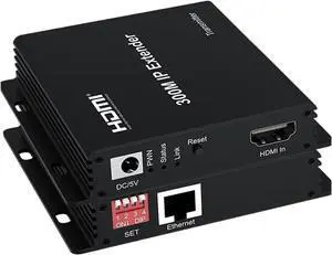 Ennovor 300M HDMI Extender Over IP Rj45 Cat6 Ethernet Cable 1080P HDMI KVM Extender Muitlpoint Connect via Network Switch for PC DVR TV(300M KVM IP Extender,with US Plug)