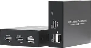 Ennovor 1080p HDMI KVM Extender Splitter Up to 150M Over CAT5e CAT6, Extend Mouse Keyboard, Transmit Audio Video Synchronously