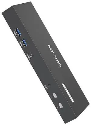 Ennovor HDTV 4K KVM Switcher For Two Monitor Setups 2 PC Sharing USB3.0 Fast Speed Transfer Hotkeys Mirroring Mode