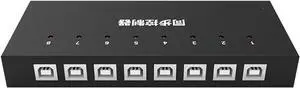 Ennovor 4/8/16 Ports USB Synchronizer DNF Keyboard Mouse USB Shared Display Synchronization Controller KVM Switcher, USB2.0 Full Speed Technology 12Mbps Controller, for Windows/Linux (Size : 8 Ports)