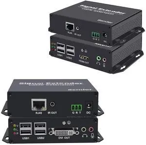 Ennovor 4K HDMI KVM USB Extender & 4K DVI USB KVM Extender Over Cat6 up to 120M(394ft)