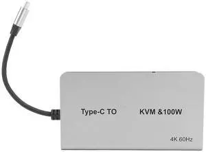 Ennovor USB 3.0 KVM with 3 USB 3.0 Ports 60Hz for 2 Computers Sharing 1 Display Keyboard Mouse Hard Drives Printer Type C PD100W 5A 20V Fast Charging