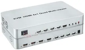 Ennovor 4K 60Hz KVM HDMI Multi-viewer 4X1 HDMI Quad Screen Multiviewer with Seamless 4 in 1 HDMI Multi viewer for USB Keyboard Mouse PC(4k 60Hz,AU Plug) Ennovor 4K 60Hz KVM HDMI Multi-viewer 4X1 HDMI Quad Screen Multiviewer with Seamless 4 in 1 HDMI Multi viewer for USB Keyboard Mouse PC(4k 60Hz,AU Plug)