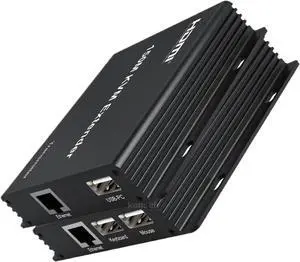 Ennovor 150M HDMI KVM Extender Over RJ45 LAN Cat5e/6 Cable HDMI USB Ethernet KVM Extender Transmitter Support Keyboard Mouse for PC DVR(with US Plug)