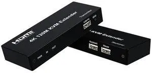 Ennovor 4K 30Hz 120M HDMI KVM Extender Over Rj45 Cat5e/6 Cable up to 120M HDMI USB Extender with Loop-Out for PC NVR Mouse Keyboard