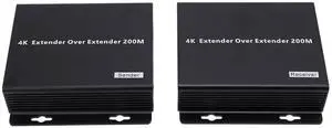 Ennovor HD Multimedia Interface Extender Kit, 4K HD Multimedia Interface Extender Over Extender 200M KVM Extender 656.16ft Network Cable for Video Conferencing