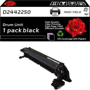 D2442250 Drum Unit Compatible with Ricoh MP C2004 C2004ex C2504 C2504ex Printers, High Yield 70000 Pages, Vibrant Colors (Black)