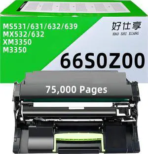 Ennovor 66S0Z00 66S0ZA0 Imaging Unit Drum Unit Compatible for Lexmark MS531 MS631 MS632 MS639 MX532 MX632 XM3350 M3350 MX632adwe MX532adwe MS632dwe MS631dw MS531dw Printer (75000Pages-1Pack)
