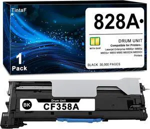 Ennovor CF358A Drum Unit Replacement 828A for HP CF358A Image Drum Work with Color Laserjet Enterprise Flow M880z M880z MFP M855dn M855x M855xh Printer (1 Pack, Black)
