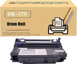 Ennovor DK-170 302LZ93061 Black Drum Unit Replacement Compatible for Kyocera M2035dn M2535dn P2135d P2135dn FS-1035MFP FS-1135MFP FS-1320D FS-1370DN Printer 1Pack