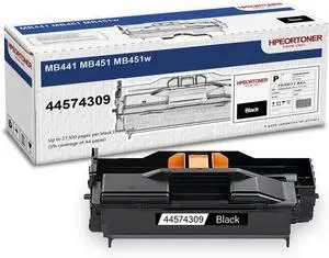 Ennovor 1-Pack 44574309 Black Drum Unit, High Yield 27,500 Pages, Replacement for OKI 44574309 MB441 MB451 MB451w Printer
