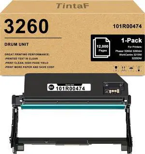 Ennovor Phaser 3260 Drum Cartridge 3052 Replacement for Xerox 101R00474 3215 Drum Unit (No Toner) Work with Phaser 3260 3052 WorkCentre 3215 3225 Series Printer (12,000 Pages, 1-Pack)