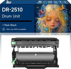 Ennovor DR-2510 Drum Unit Compatible with Brother DCP-L2620DW DCP-L2660DW HL-L2400DW Printers (1 Pack Black)