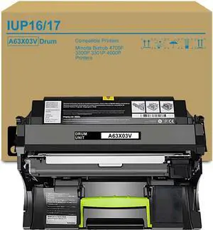 Ennovor IUP16 IUP17 Imaging Drum A63X03V A63X03W Replacement for Konica IUP-16 IUP-17 Drum Unit for Minolta Bizhub 4700P 3300P 3301P 4000P Printer, (1 Pack)
