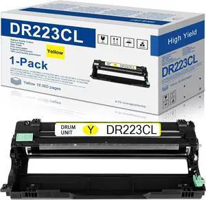 1-Pack Yellow DR223CL Drum Unit Replacement for Brother DR-223CL Drum Unit Works with MFC-L3770CDW MFC-L3710CW MFC-L3750CDW MFC-L3730CDW HL-3210CW HL-3230CDW HL-3270CDW HL-3230CDN Printer
