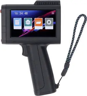 Handheld Inkjet Printer, 60mmin 4 Core CPU Portable Inkjet Printer LED HD Screen for Barcode (US Plug 100240V)