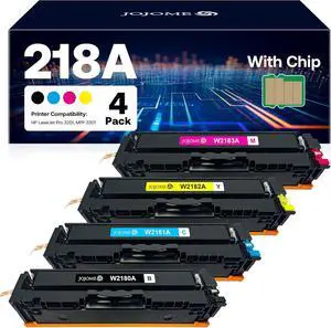 218A Toner Cartridge 4 Pack (with Chip) Compatible for HP 218A 218X Toner Cartridge for HP Color Laserjet Pro 3201dw MFP 3301cdw 3301fdw 3301sdw Printer (Black Cyan Yellow Magenta)