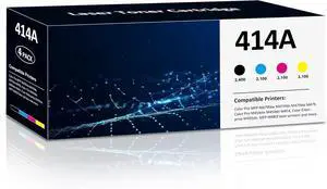 Ennovor 414A Toner Cartridges 4 Pack Compatible with HP 414A W2020A 414X W2020X Toner (with Chip) Works for Pro MFP M479fdw M454dw M454dn M455dn M479fdn Printer (1BK+1C+1M+1Y)