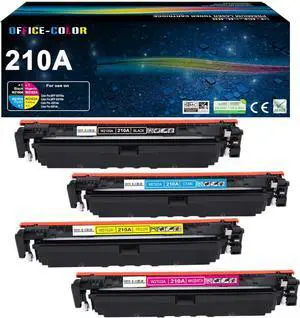 Ennovor 210A Toner Cartridge 4 Pack Replacement for HP 210A Works with HP Color Laser Pro MFP 4301fdw 4301fdn Pro 4201dw 4201dn Printer Ink (Black,Cyan,Yellow,Magenta)
