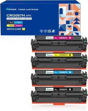 Ennovor CRG067H 067 Toner Cartridge Set High Yield Toner Replacement for Canon 067H Color imageCLASS MF654Cdw MF656Cdw MF650C MF653Cdw LBP630C LBP632Cdw LBP633Cdw Printer (4 Pack)