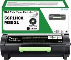 Ennovor High Yield 56F1H00 Black Toner Cartridge 15,000 Pages Compatible for MS321 MX321 MS421 MX421 MS521 MX521 MX522 MS621 MS622 MX622 MS321dn MS421dn MS421dw Printers