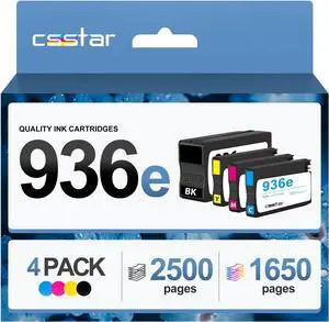 Ennovor 936e Ink cartridges Compatible Replacement for HP OfficeJet Pro 9110b/ 9120b/ 9130b/ 9720e/ 9730e Printers(BK/C/M/Y, 4 Pack)